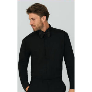 Black Microfiber Tuxedo Shirt Tux Wing Collar XS3 XS Xsmall 13 13.5 neck 32/33